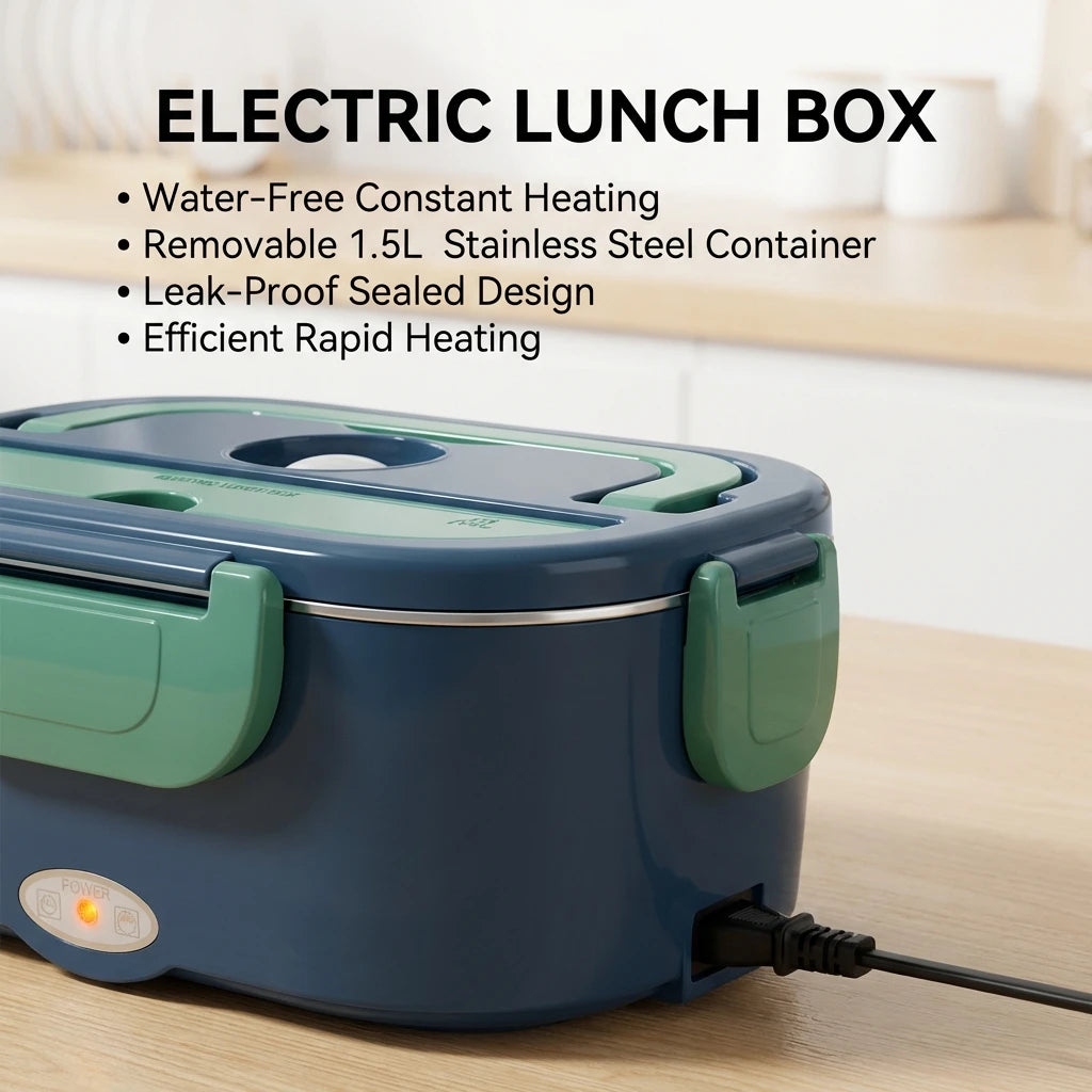 Revolutionize Your Mealtime with the 1.5L 60W Electric Portable Lunch Box – Perfect Leak-Proof Food Warmer for Home and Car!