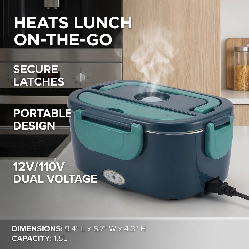 Revolutionize Your Mealtime with the 1.5L 60W Electric Portable Lunch Box – Perfect Leak-Proof Food Warmer for Home and Car!
