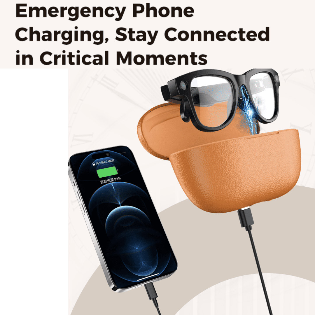 Revolutionary AI Smart Glasses with 8MP HD Camera, Noise-Canceling Features, and 8-Hour Battery Life for Ultimate Hands-Free Experience