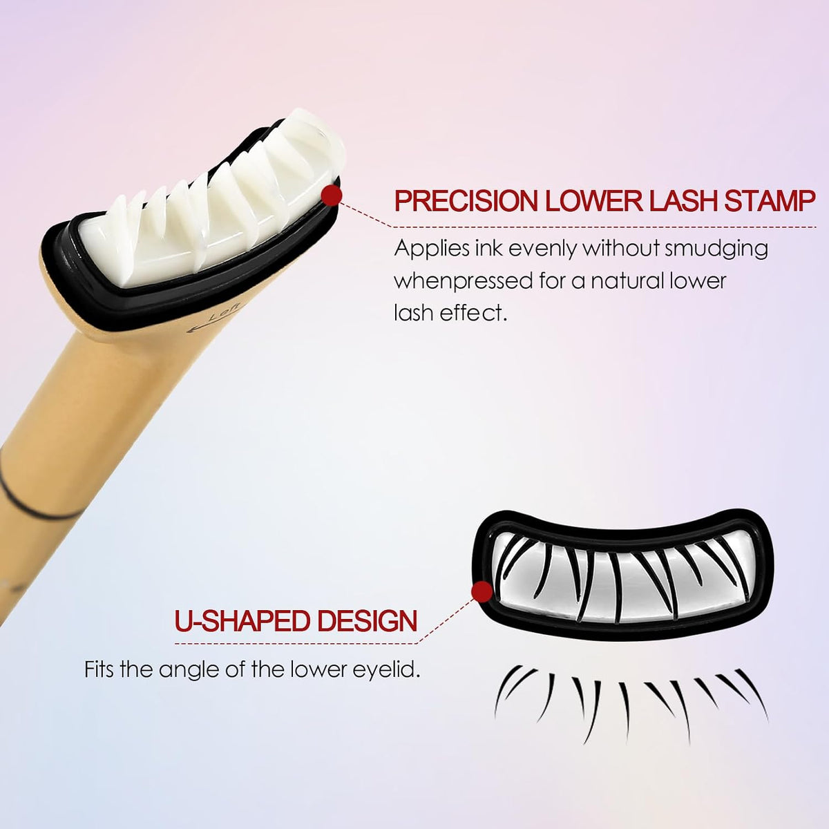 Transform Your Look with Our 2-in-1 Lower Eyelash Stamp & Eyeliner Kit - Waterproof, Quick-Dry, and Perfect for Beginners!