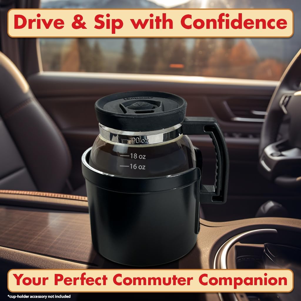 Cupa Joe Coffee Mug – 20oz Borosilicate Glass Diner Pot with Spill-Proof Lid – The Perfect Funny Gift for Coffee Lovers, Dads, and Office Goers!