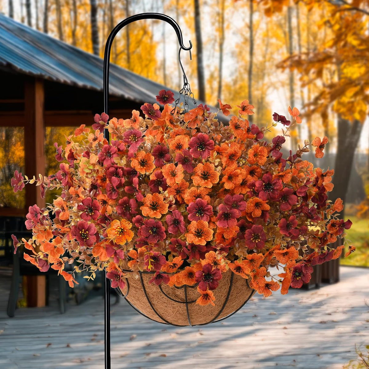 Vibrant 12-Pack Faux Silk Daisy Flowers for Stunning Outdoor and Indoor Fall Decor - UV Resistant and Long-Lasting Beauty