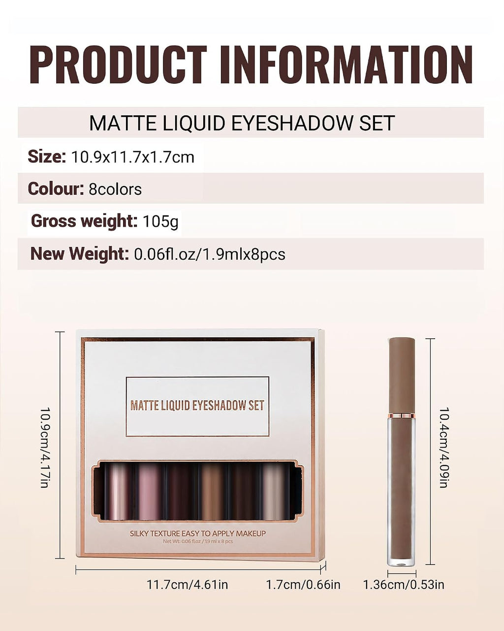 Transform Your Look with the 8-Color Liquid Matte Eyeshadow Kit - High Pigment, Waterproof, and Long-Lasting for Stunning Everyday Glam!