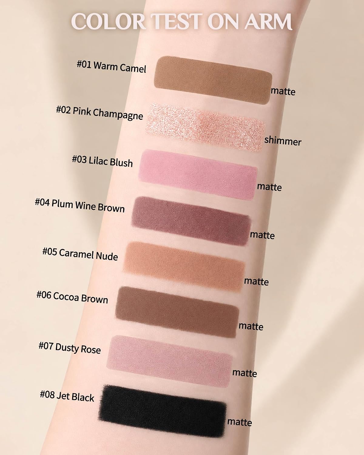 Transform Your Look with the 8-Color Liquid Matte Eyeshadow Kit - High Pigment, Waterproof, and Long-Lasting for Stunning Everyday Glam!