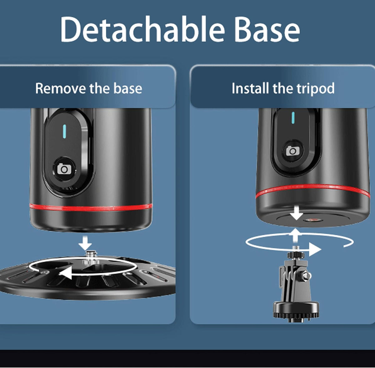Revolutionary Auto Face Tracking Phone Holder - 360° Rotating Tripod for Effortless Live Streaming and Vlogging with Built-in Remote and Rechargeable Light