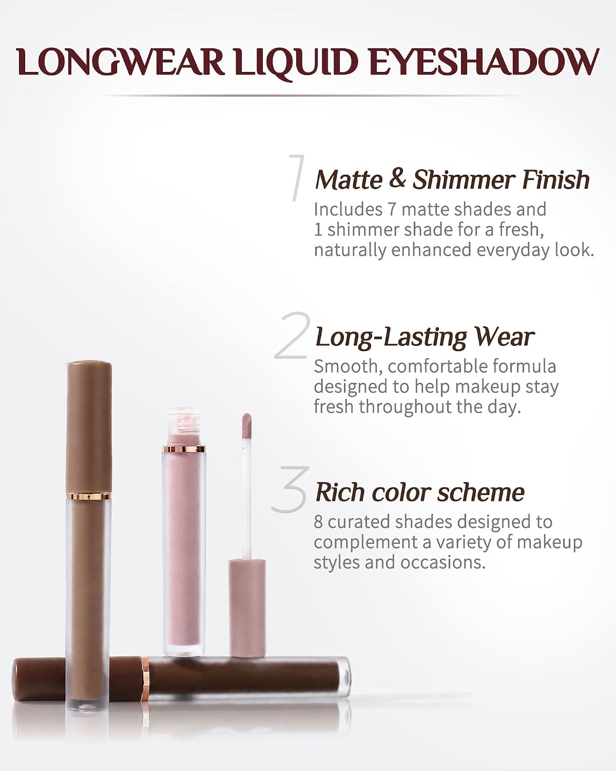 Transform Your Look with the 8-Color Liquid Matte Eyeshadow Kit - High Pigment, Waterproof, and Long-Lasting for Stunning Everyday Glam!