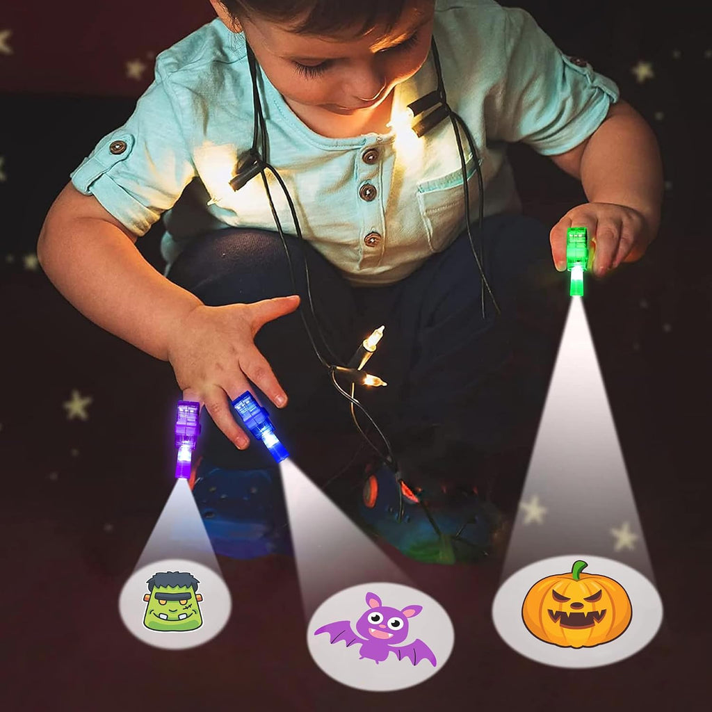 Light Up the Night: 40 Glow-in-the-Dark Halloween Finger Lights - Perfect Party Favors for Kids' Goodie Bags and Treats!