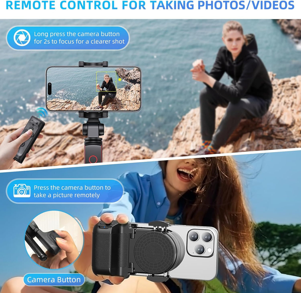 Ultimate TikTok Scrolling Remote with 360° Phone Stand - Perfect for E-Book Reading and Video Control!