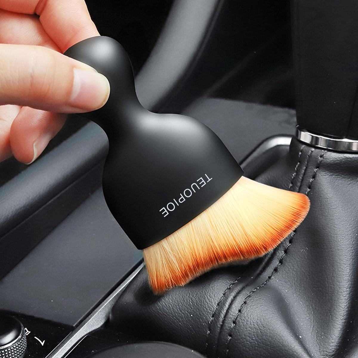 Ultimate Car Detailing Brush for Interior Dusting - Soft Synthetic Bristles for Dashboards, Vents, and Consoles - Lightweight and Versatile for Dry or Wet Use