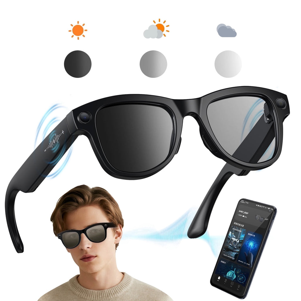 Revolutionary AI Smart Glasses with 8MP HD Camera, Noise-Canceling Features, and 8-Hour Battery Life for Ultimate Hands-Free Experience