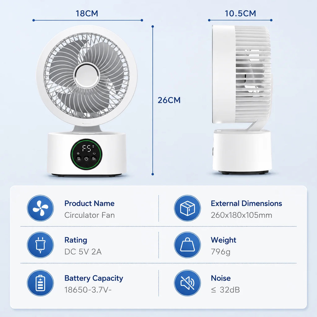 Experience Ultimate Comfort with Our Portable Wall-Hanging Fan: Rechargeable USB Electric Folding Fan with Nightlight and Natural Wind Function