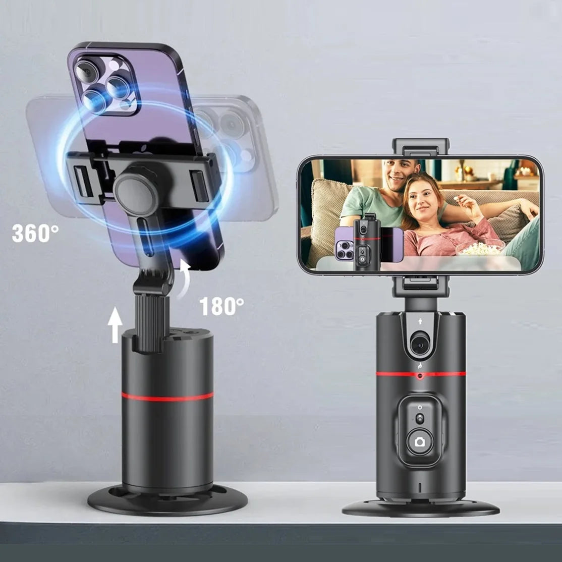 Smart Auto Face Tracking Tripod with 360° Rotation - Effortless Gesture Recognition for Stunning Live Videos
