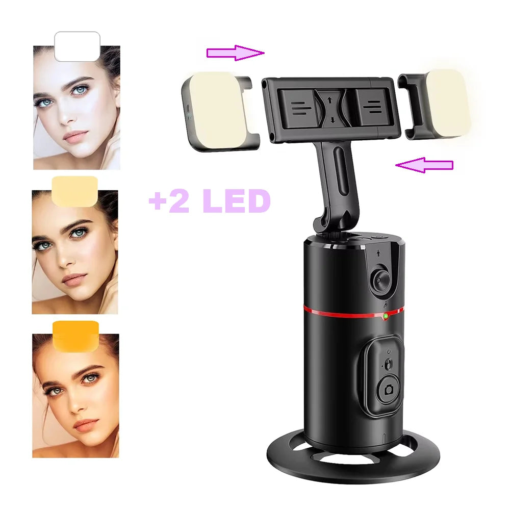 Smart Auto Face Tracking Tripod with 360° Rotation - Effortless Gesture Recognition for Stunning Live Videos